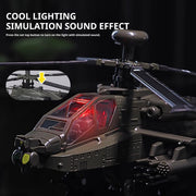 Anmyjuly Apache Aircraft Alloy Die-Cast Armed Helicopter Collectible, Green, 11 in Length, F64-1
