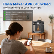 Flashforge Adventurer 5M 3D Printer, High-Speed, Full-Auto One-Click Leveling, Quick-Release Nozzles, Black, 8.7 x 8.7 x 8.7 in