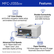 Brother INKvestment Wireless Color Inkjet All-in-One Printer with Automatic Duplex Printing, 20-Page ADF, 1.8