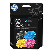 HP L0R48AN#RFD 63 Clr/63XL Blk Ink Cartridge Combo 2-Pk