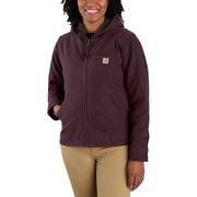 Carhartt Loose-Fit Washed Duck Sherpa-Lined Jacket for Ladies - Blackberry - M