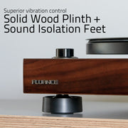 Fluance RT81 Elite Vinyl Turntable with Audio Technica AT95E Cartridge, Belt Drive, Built-in Preamplifier, High Mass MDF Wood Plinth, Walnut