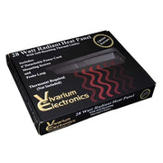 Vivarium Electronics Radiant Heat Panel, 28W, Black, Durable Glass-Reinforced Noryl, Low-Profile Reptile Heating Lamp, Easy Mounting