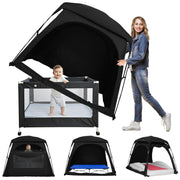Knocloc Blackout Sleep Tent for Toddler Travel Bed, Kids Air Mattress & Cot, CPC Certified Baby Sleep Pod with Fan Pouch, Breathable, Portable, Easy Setup