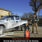 HiJob S2HJ-VC03 Electric Pressure Washer 4000 PSI Pressure Washers w/ 20 ft Hose 4 Nozzles Max 2.6 GPM Power Washers