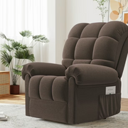 Neche Power Recliner Chair, Electric Recline Sofa Chair for Adults with USB Port,Comfy Teddy Fleece Adjusta