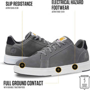 Cahartt Detroit Leather Sneakers for Ladies - Shadow, Medium Grey 8.5M