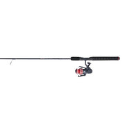 Ugly Stik 50th Anniversary Fishing Rod and Reel Combo, 6.6 ft Medium Power, 35 Size Spinning Reel, Aluminum Black/Red