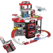 Bmag BG24-TC Race Track Set Garage Playset, Parking Garage Vehicle Playset Toys