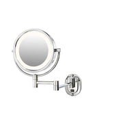 Jerdon HL65CD 10 in. x 14 in. Lighted Wall Makeup Mirror in Chrome