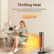 ATUPEN 1500W PTC Electric Heater with Thermostat, Silver