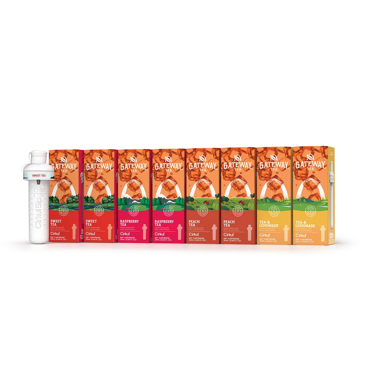 Cirkul Gateway Tea Flavored Water Cartridge Variety Pack, 8 Pack ...