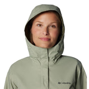 Columbia Womens Arcadia II Waterproof Raincoat, Omni-Tech Breathable, Safari Green, Medium, 153411