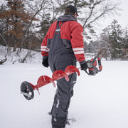 Eskimo E40 Electric Ice Auger, 8-Inch Composite Bit, 40V Lithium Battery, Turbo Cutting System, Lightweight Red, 45850