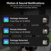 Wyze WVDB-DUO-BL Wireless Duo Cam Video Doorbell, Battery Powered, 2K Full HD Video, Color Night Vision, Two Cameras, Wi-Fi Chime Included, Black