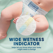 Pampers Pure Protection Baby Diapers, Size 0, Newborn Up to 10 lbs, 128 Count, Plant-Based Skin Protection, Hypoallergenic, Vitamin-Enriched Shea Butter Liner