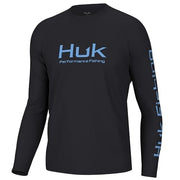 Huk Vented Pursuit Logo Graphic Long-Sleeve Shirt - Black - M