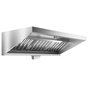 HAN'KITCHEN'LON'S Commercial Exhaust Hood, 4ft Stainless Steel, Removable Grease Filters, Grease Cup, LED Hood Light, NSF Certified, MFS04