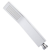 Rectangular Modern Hand Shower With Rubber Nozzles - Chrome
