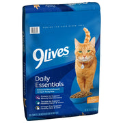 9Lives Daily Essentials Dry Cat Food for Adult Cats with Chicken, Beef & Salmon, 15.5 lb. Bag