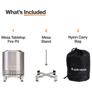 Solo Stove Mesa XL Tabletop Fire Pit with Stand - Gunmetal