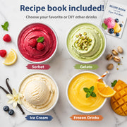 OllDIDE Ice Cream Maker, 2-Qt Insulated Freezer Bowl, LCD Screen, Built-In Timer, Corded Electric, SU-501