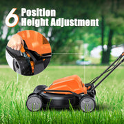 Cleva LawnMaster ME1218X Electric Lawn Mower, 12 AMP Motor, 19-Inch Rust-Resistant Deck, 2-in-1 Mulch and Side Discharge, Six Adjustable Cutting Heights, Lightweight with 6.7-Inch Wheels