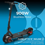 Hover-1 H1-RENE-BLK Renegade Electric Scooter with LED Headlight, 18 MPH Max Speed, 264 lbs Max Weight, 33 Miles