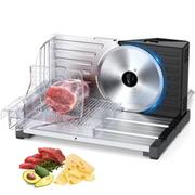 PANTI MS4001 Electric Meat Slicer, 120W Food Slicer with 0-18mm Adjustable Thickness, Removable Stainless Steel Blade