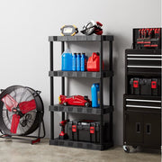 Hyper Tough HT-BLK-4SH30 4 Shelf Plastic Shelving Unit 13.88