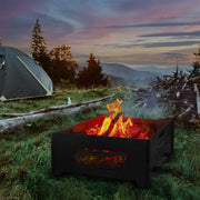 Coleman Pack-A-Way Portable Fire Pit, Collapsible 10 in, Stainless Steel, Black, PA-2000