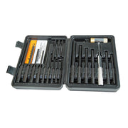 Wheeler Master Roll Pin Punch Set with Dual-Sided Hammer, Ball Profile Tips, Counter-Bored Starters, Storage Case, Silver, 18 Pc 110128