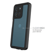 Body Glove Waterproof Tidal Phone Case, Slim Hard Shell, Black/Clear, Compatible with Motorola moto g PLAY 2026, 100144886