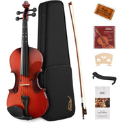 Eastar Half Size Fiddle EVA-2 Violin Set For Kids Beginners Students (Imprinted Finger Guide on Fingerboard)