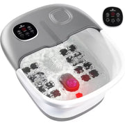 Medical King Foot Spa Massager, 5-in-1 Heat Therapy, Bubble Jets, Vibration, Pumice Stone, Collapsible, Gray
