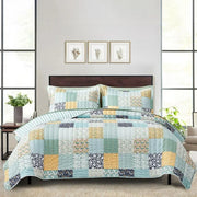 Mainstays Quilt-in-a-Bag Bedding Set Queen 7-Piece Recycled Polyester Blend Multicolor