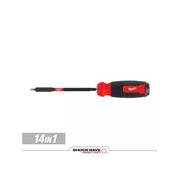 Milwaukee 48-22-2915 14-in-1 Multi-Bit Screwdriver with SHOCKWAVE Impact Duty Bits