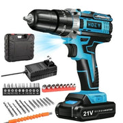 HOEY 21V Cordless Drill Set Electric Power Drill 34Pcs with 3/8 Inch Keyless Chuck 25+3