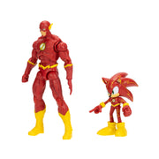 Jakks Pacific Sonic The Hedgehog DC X Sonic The Hedgehog Action Figure Multipack, Sonic as The Flash 2.5 Inch, The Flash 5 Inch, Poseable Collectible Figures 430924-V1
