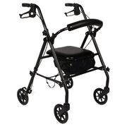 Equate FGA221EQ WMRT Rollator Walker with Seat and Wheels, Black