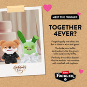 ZURU Fuggler Wedding Fuggs 9 Inch Plush 2-Pack, Bride and Groom Stuffed Toys with Human-Like Teeth and Ring, Collectible Soft Plush 15757