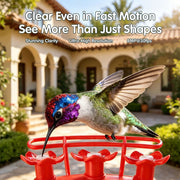 Humbirdy Hummingbird Feeder with 4K Ultra HD Camera, 120fps Slow-Motion, 1.9in Focus, Solar Charging, Dual-Band Wi-Fi 6, Leak-Proof and Ant Moat Design, Red