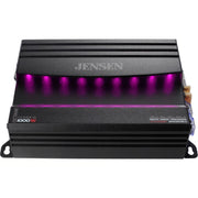 Jensen XDA94RB Class D 4 Channel Bridgeable Amplifier with 80 Watts x 4 RMS and 1000 Watts Peak Power and RGB Illumination & System Control via Bluetooth App