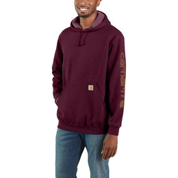Carhartt Loose-Fit Midweight Logo Long-Sleeve Hoodie for Men - Port - XS