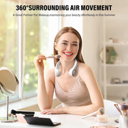 Morelax Portable Neck Fan, Bladeless Wearable Cooler, 4000mAh Rechargeable Battery, White, F312W
