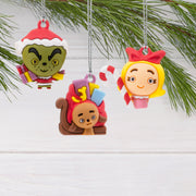 Hallmark Mini Christmas Ornaments, How the Grinch Stole Christmas, Shatterproof Plastic, Multicolor, Set of 6