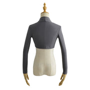 XXX Womens Cropped Sun Protection Cardigan, Lightweight Long Sleeve Open Front Shrug Top, Black