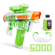 ZURU XSHOT Hyper Gel Glow NightStrike Blaster, Motorized, 5,000 Pellets, Rechargeable Battery, Protective Eyewear Included