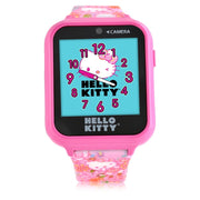 Sanrio HK4152NVWM Hello Kitty Unisex Child Smart Watch with Silicone Strap with Rectangular Pink Case 42MM