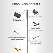 Zzdew Survival Walking Stick Multitool